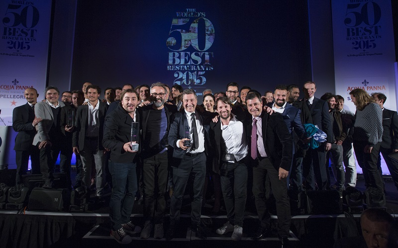 20150601 © The WorldÕs 50 Best Restaurants 2015, sponsored by S.Pellegrino & Acqua Panna, and onEdition Photography, the official photographers for 2015 (foreground) Jordi, El Celler de Can Roca, Massimo Bottura, Osteria Francescana, Joan, El Celler de Can Roca, Rene Redzepi, Noma and Josep, El Celler de Can Roca Winners of The WorldÕs 50 Best Restaurants, sponsored by S.Pellegrino and Acqua Panna. If you require a higher resolution image or you have any other onEdition photographic enquiries, please contact onEdition on 0845 900 2 900 or email info@onEdition.com This image © The WorldÕs 50 Best Restaurants 2015, sponsored by S.Pellegrino & Acqua Panna, and onEdition Photography, the official photographers for 2015